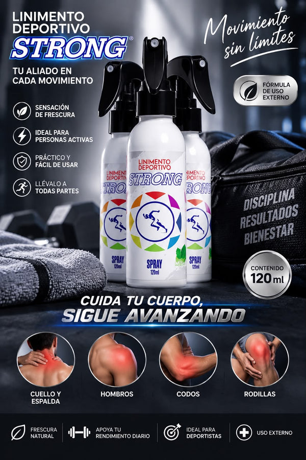 Linimento Deportivo Strong-Potencia tu rutina y Protege tu bienestar.✔️